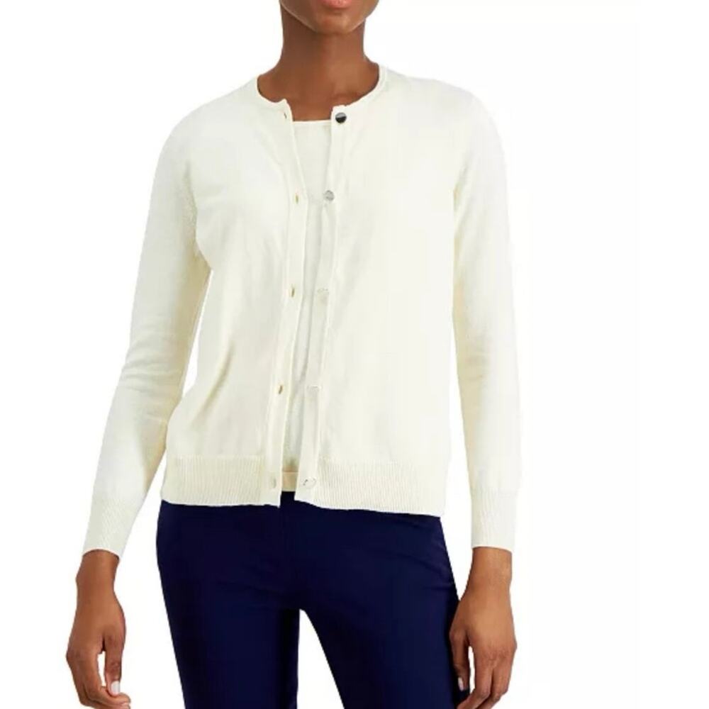 Anne Klein Cashmere Blend Cardigan with built in Shell NWT